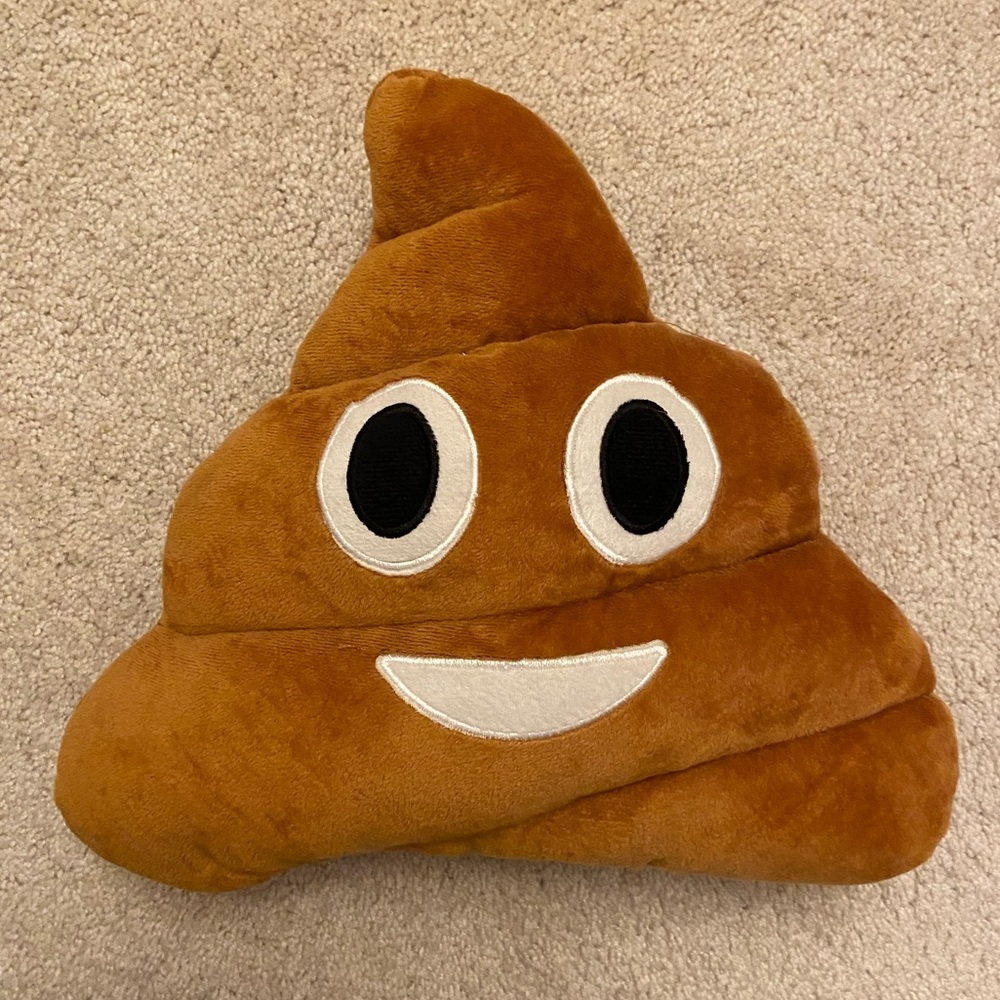 LAST CALL 🤍 urban outfitters poop emoji plush pillow
